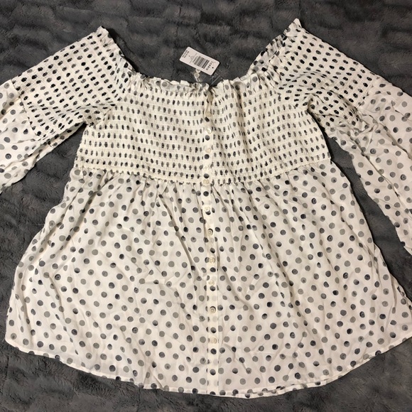 torrid Tops - Torrid off the should polka dot top NWT